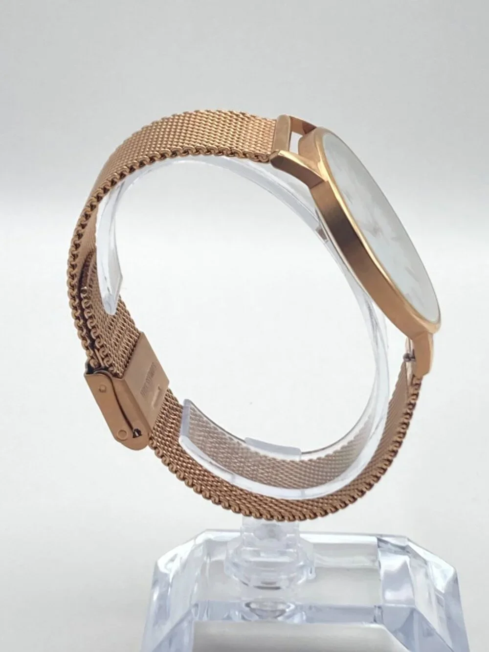 MVMT Boulevard Malibu Women's Watch 38mm Rose Gold Tone Mesh Band New Battery